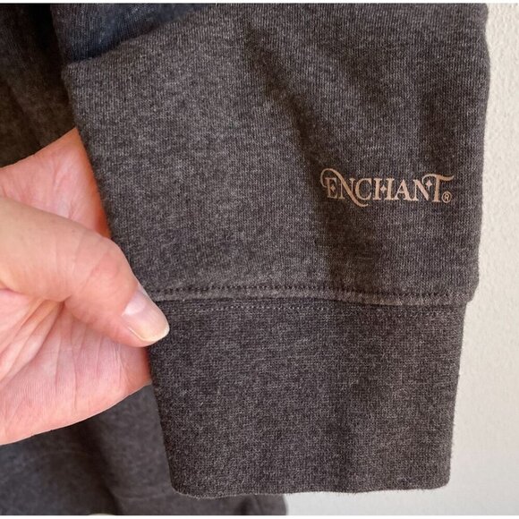 Christmas Enchant Event Logo Crewneck Sweatshirt Dark Gray Womens XL - Picture 6 of 10